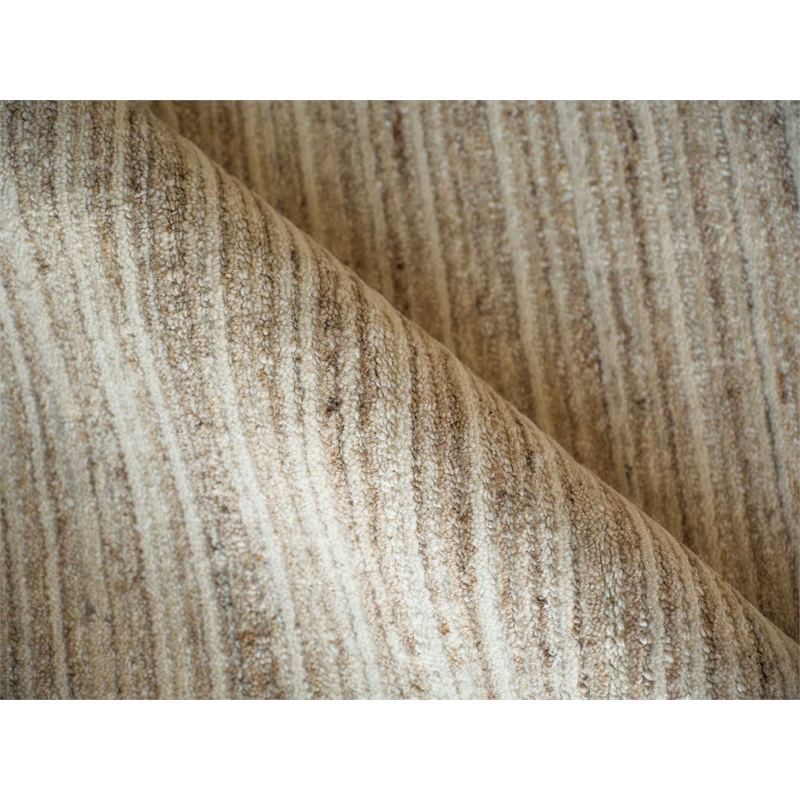 Elko Handloomed New Zealand Wool Beige 2'x3' Area Rug
