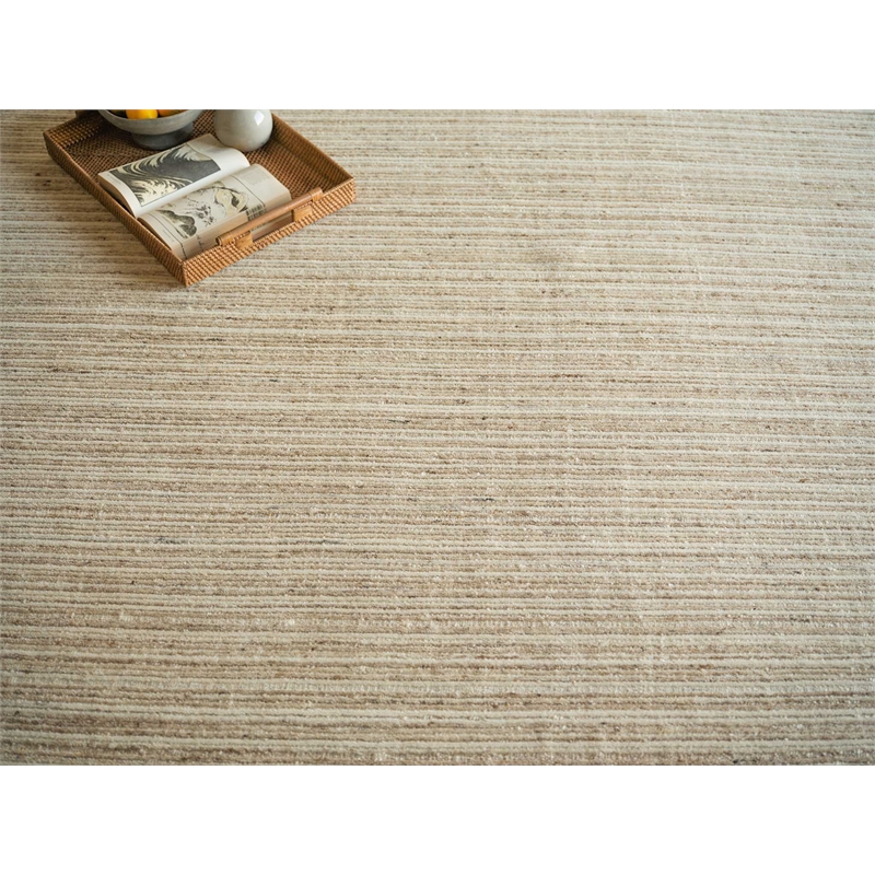 Elko Handloomed New Zealand Wool Beige 2'x3' Area Rug