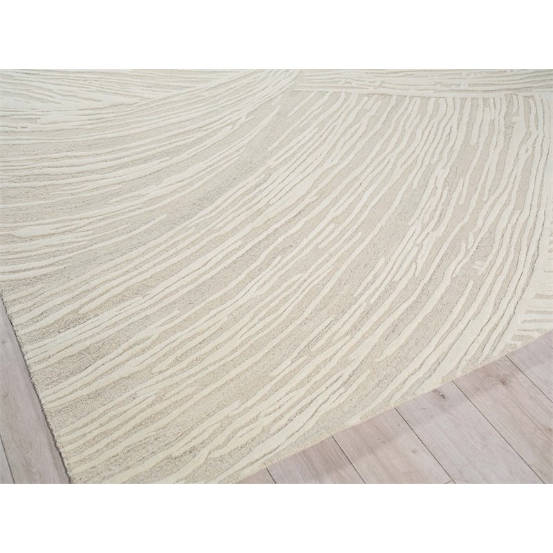 Entro Hand-Tufted New Zealand Wool Beige/Ivory 12'x15' Area Rug