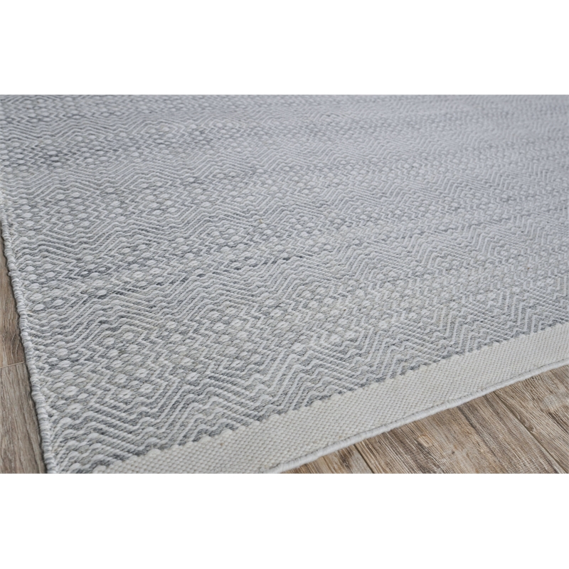 Echo Flatweave Pet Ivory/Light Silver 4'x6' Area Rug