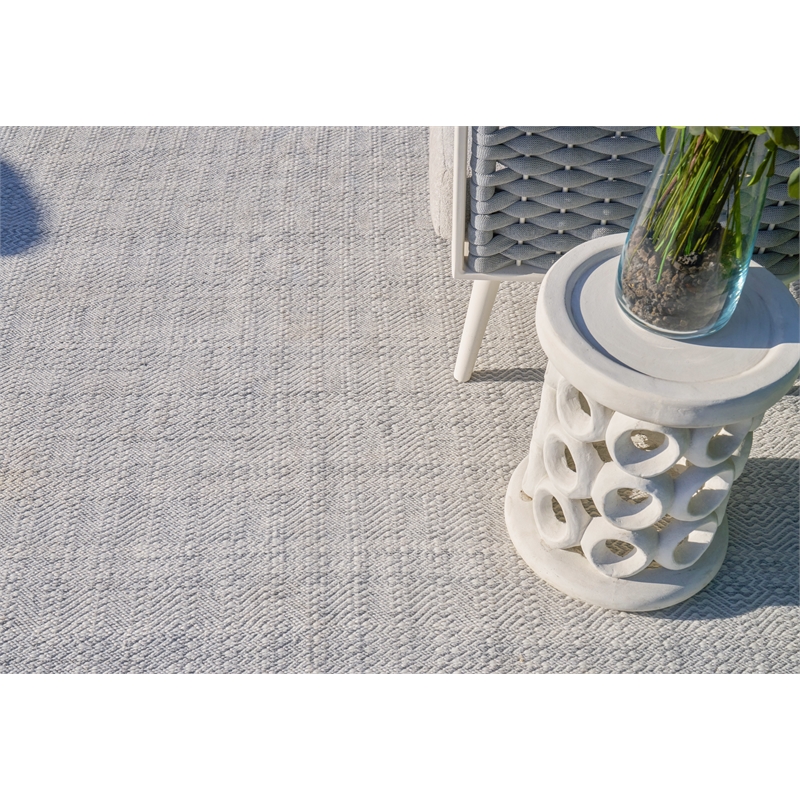 Echo Flatweave Pet Ivory/Light Silver 5'x8' Area Rug