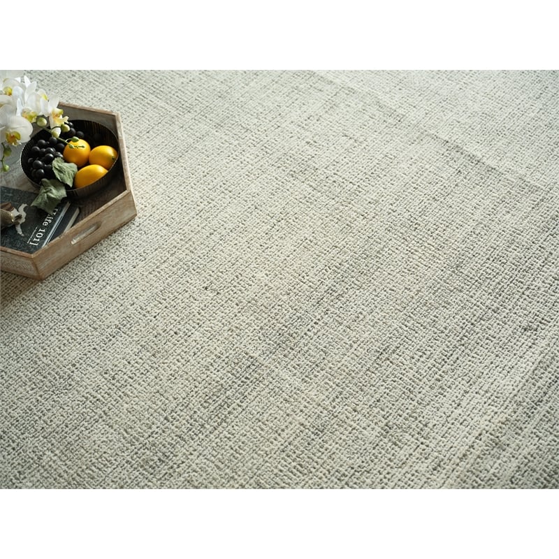 Elements Hand-Tufted New Zealand Wool Gray/Ivory 10'x14' Area Rug
