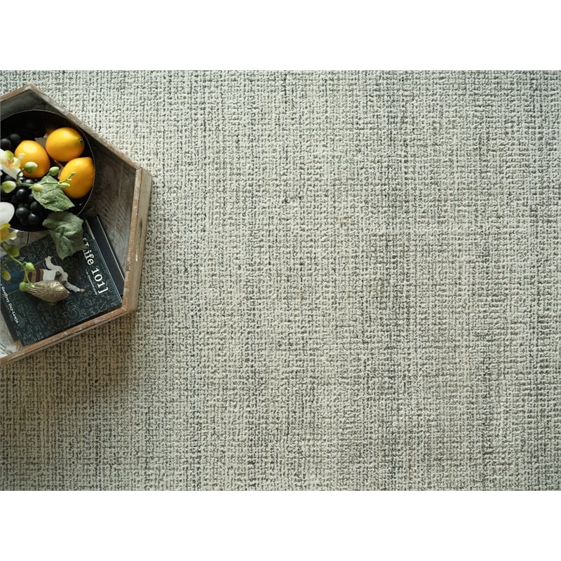 Elements Hand-Tufted New Zealand Wool Gray/Ivory 10'x14' Area Rug