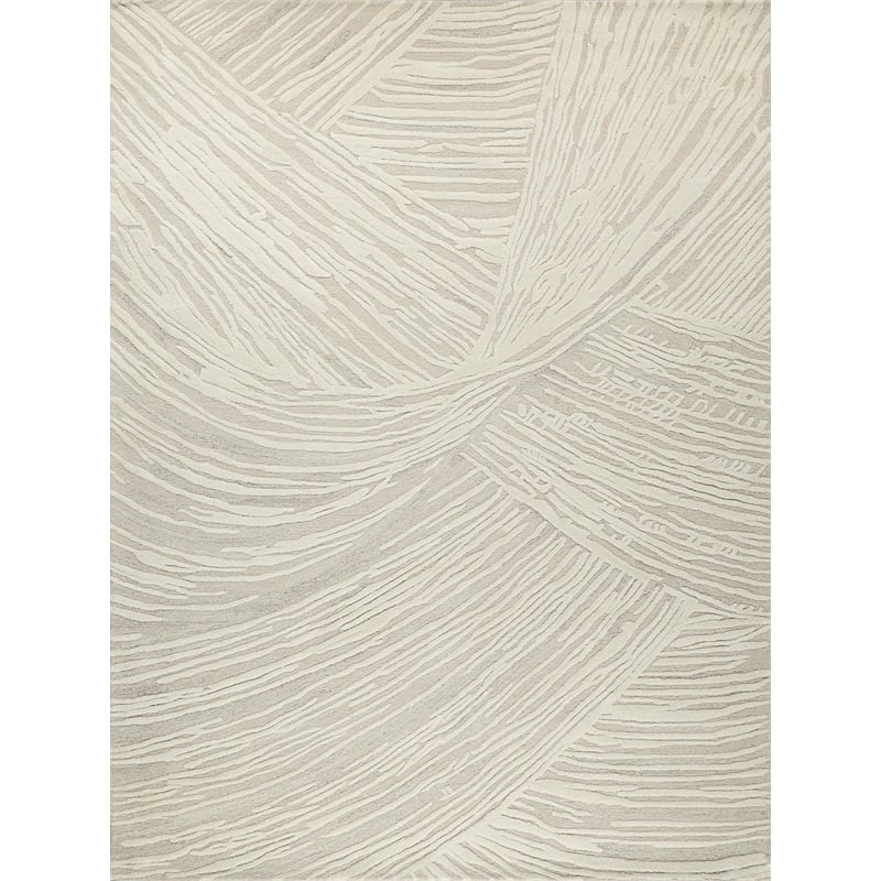 Entro Hand-Tufted New Zealand Wool Beige/Ivory 8'x10' Area Rug