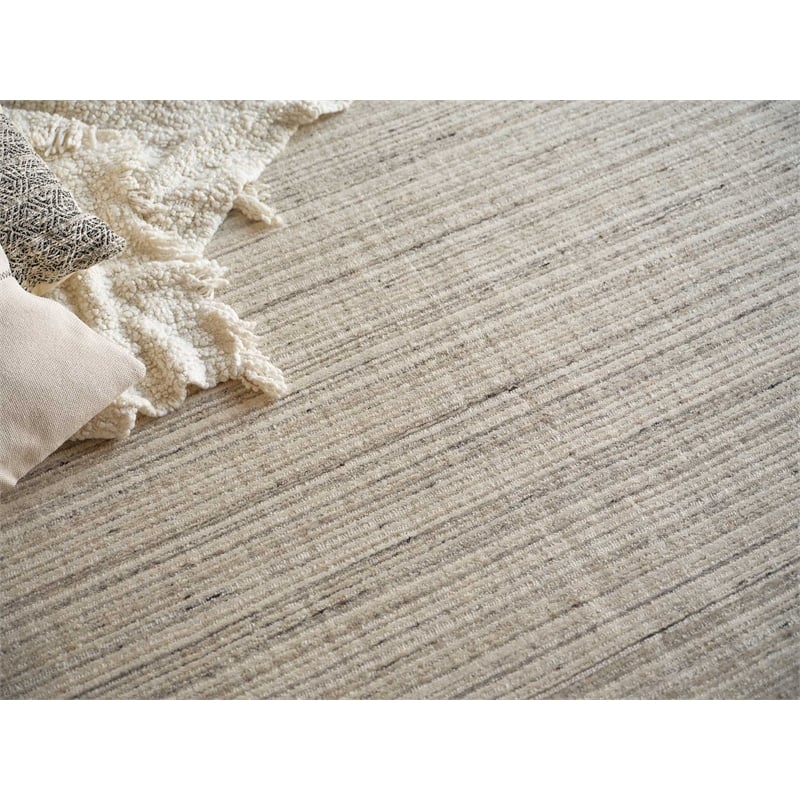 Elko Handloomed New Zealand Wool Gray 12'x15' Area Rug