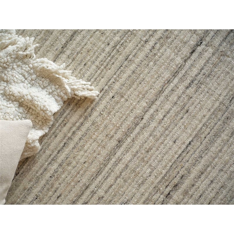 Elko Handloomed New Zealand Wool Gray 12'x15' Area Rug