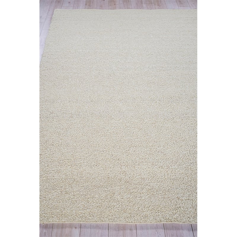 Ferretti Handloomed New Zealand Wool Silver/Ivory 9'x12' Area Rug