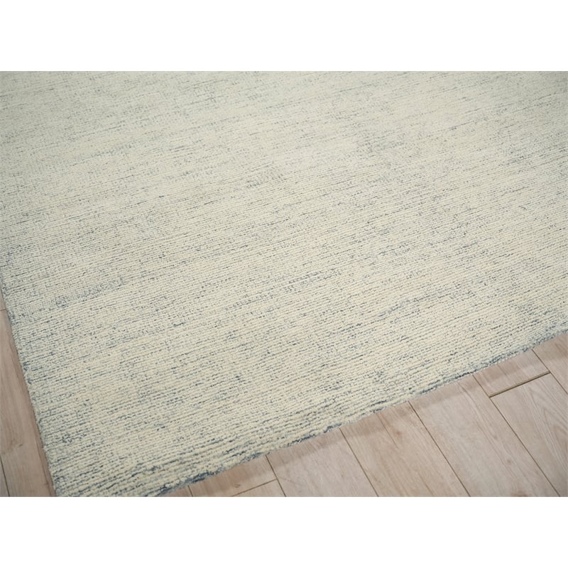 Elements Hand-Tufted New Zealand Wool Blue/Ivory 9'x12' Area Rug