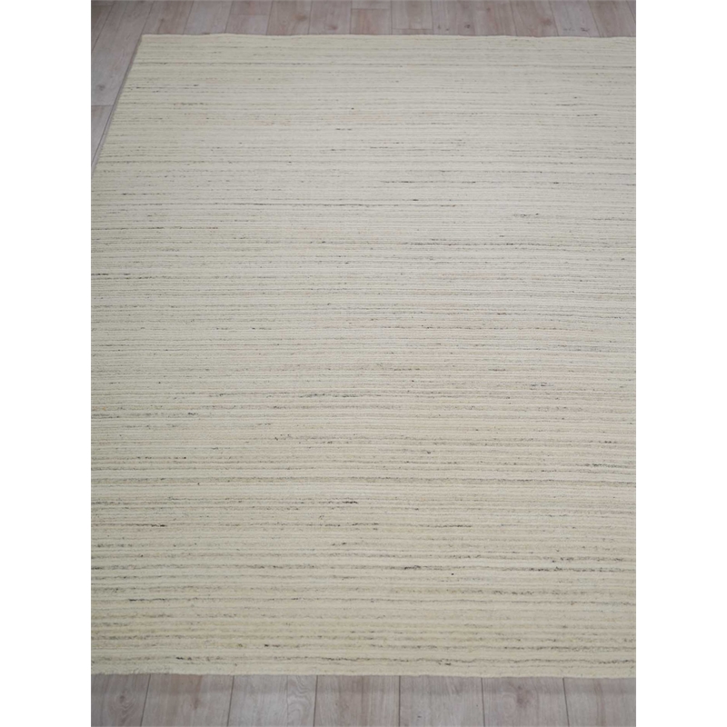 Elko Handloomed New Zealand Wool Silver 2'x3' Area Rug