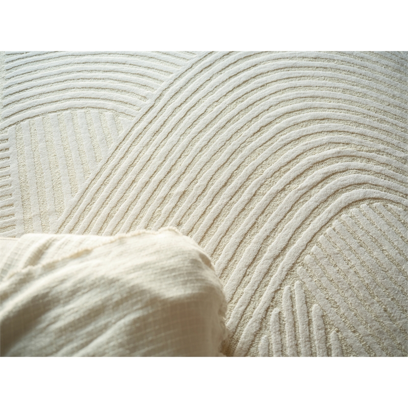 Entro Hand-Tufted New Zealand Wool Cream/Ivory 4'x6' Area Rug