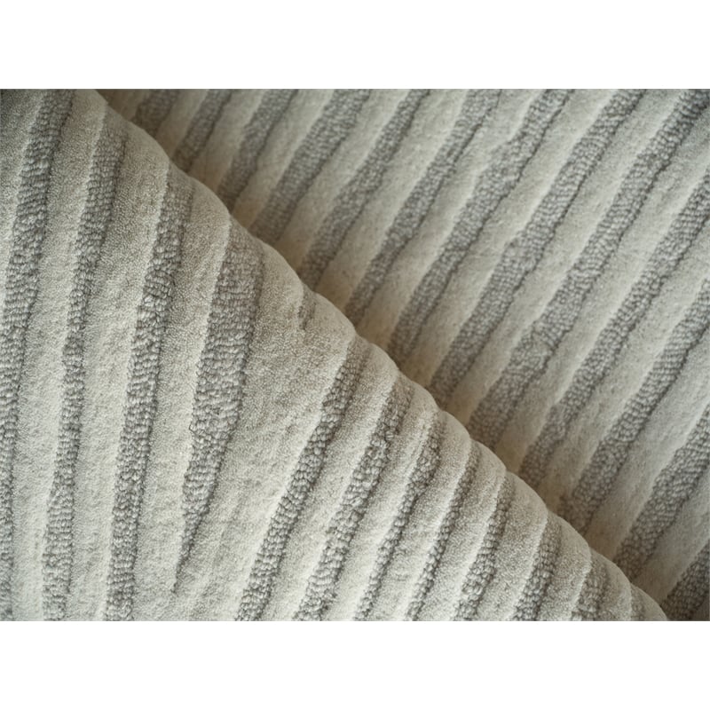 Entro Hand-Tufted New Zealand Wool Silver/Ivory 14'x18' Area Rug