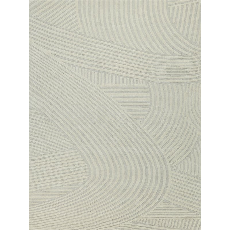 Entro Hand-Tufted New Zealand Wool Silver/Ivory 14'x18' Area Rug