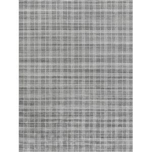 Fairbanks Handloomed Bamboo Silk Silver/White 8'x10' Area Rug