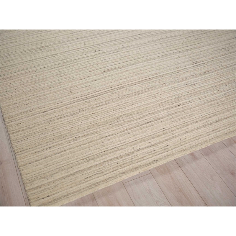 Elko Handloomed New Zealand Wool Gray 2'x3' Area Rug