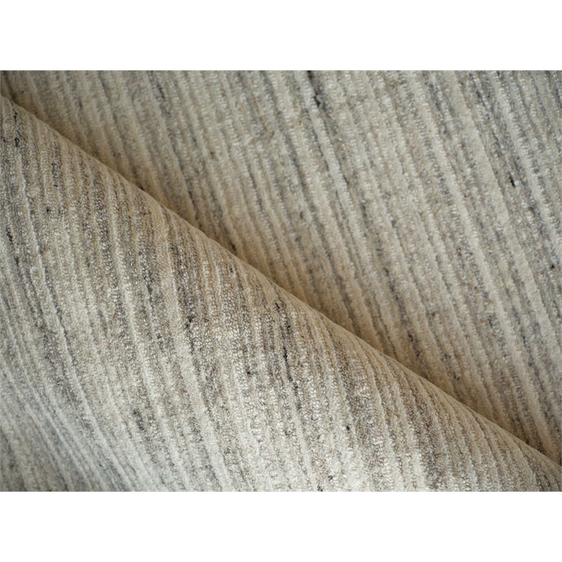 Elko Handloomed New Zealand Wool Gray 2'x3' Area Rug