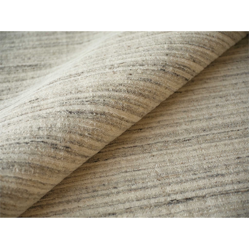 Elko Handloomed New Zealand Wool Gray 2'x3' Area Rug