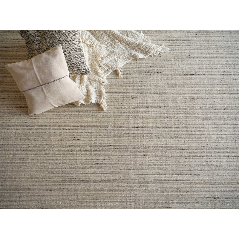 Elko Handloomed New Zealand Wool Gray 2'x3' Area Rug