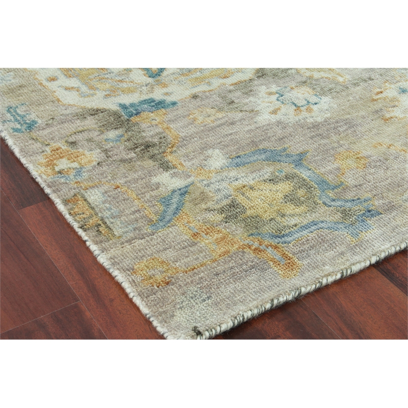 Essex Hand-Knotted New Zealand Wool Brown/Gray/Blue 9'x12' Area Rug