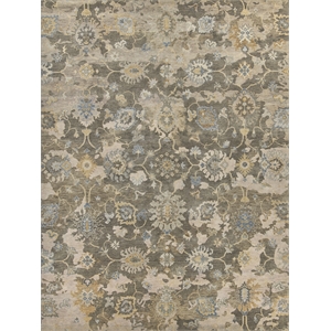 Essex Hand-Knotted New Zealand Wool Brown/Ivory/Rust 8'x10' Area Rug