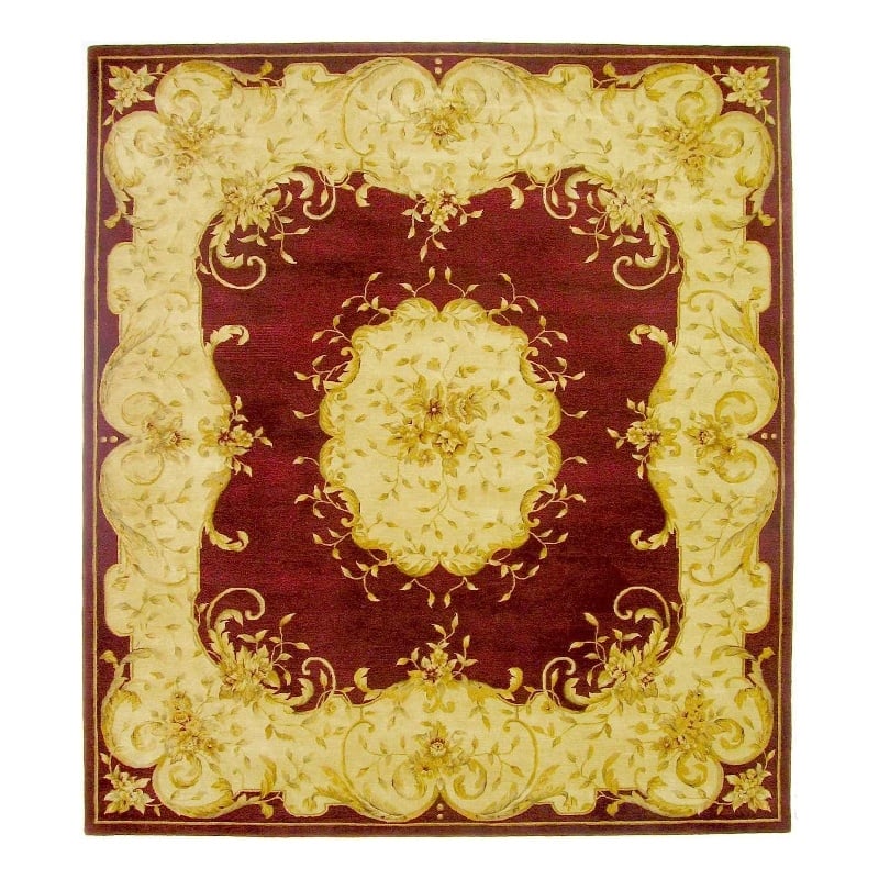 Estate Hand-Tufted New Zealand Wool Red 9'x12' Area Rug