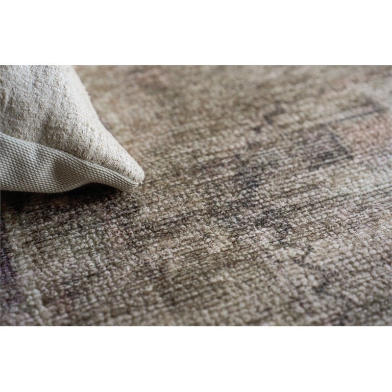 Estate Handloomed Pet Beige/Purple 10'x14' Area Rug