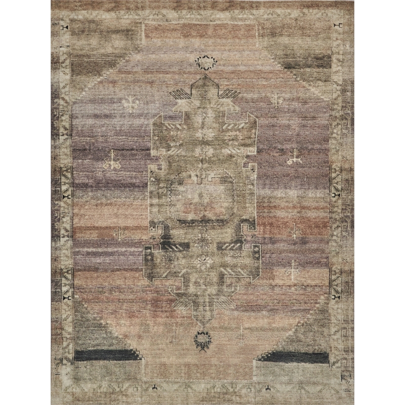 Estate Handloomed Pet Beige/Purple 10'x14' Area Rug
