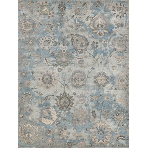 Essex Hand-Knotted New Zealand Wool Ivory/Light Blue/Multi 12'x15' Area Rug