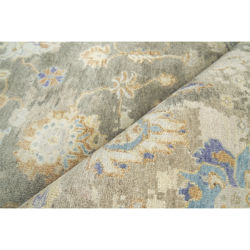 Essex Hand-Knotted New Zealand Wool Brown/Gray/Blue 8'x10' Area Rug