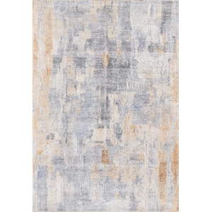 Fine Pure Silk Hand-Knotted Silk Beige/Gray 8'x10' Area Rug