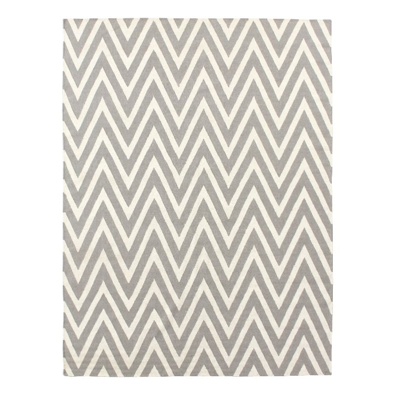 Flatweave Flatweave New Zealand Wool Silver/White 9'6