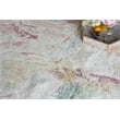 Floor Art Hand-Knotted Bamboo Silk Silver/Blush 14'x18' Area Rug