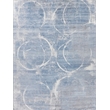 Fine Pure Silk Hand-Knotted Silk Blue/Gray/Ivory 9'x12' Area Rug