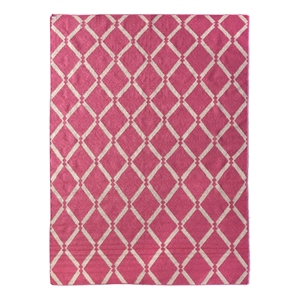 Flatweave Flatweave New Zealand Wool Pink 9'6&quotx13'6&quot Area Rug