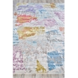 Floor Art Hand-Knotted Bamboo Silk Ivory/Blue/Gold/Lavender 9'x12' Area Rug