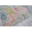 Floor Art Hand-Knotted Bamboo Silk Silver/Blush 8'x10' Area Rug