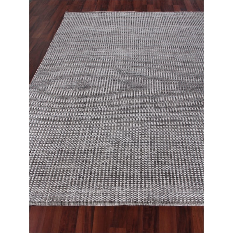 Ferrus Flatweave Polyester/Wool/Cotton Gray 6'x9' Area Rug