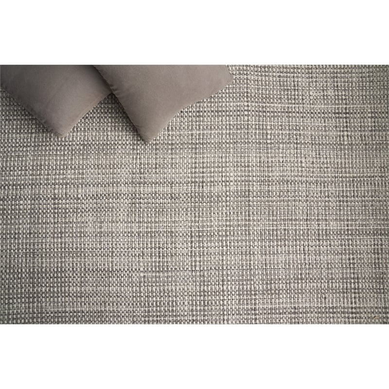 Ferrus Flatweave Polyester/Wool/Cotton Gray 6'x9' Area Rug