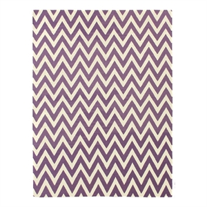 Flatweave Flatweave New Zealand Wool Light Purple/White 8'x11' Area Rug