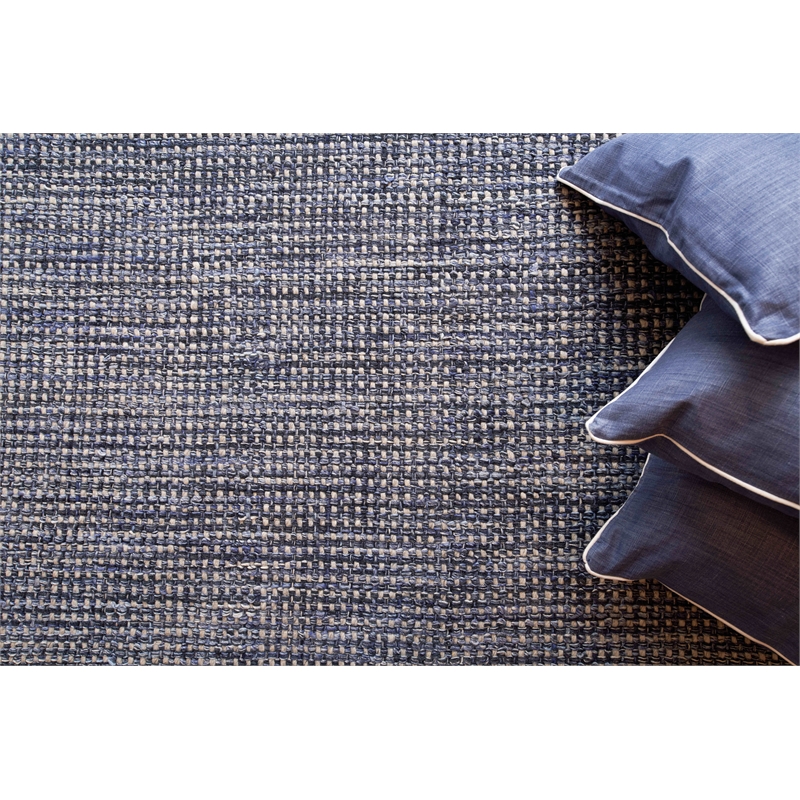 Ferrus Flatweave Polyester/Wool/Cotton Blue 14'x18' Area Rug