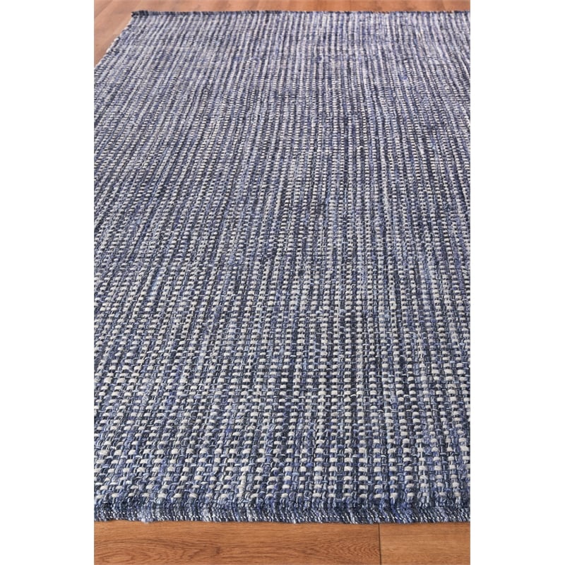 Ferrus Flatweave Polyester/Wool/Cotton Blue 15'x20' Area Rug