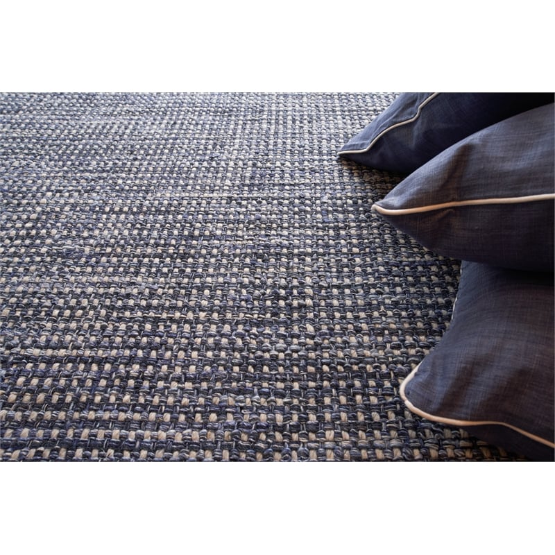 Ferrus Flatweave Polyester/Wool/Cotton Blue 15'x20' Area Rug