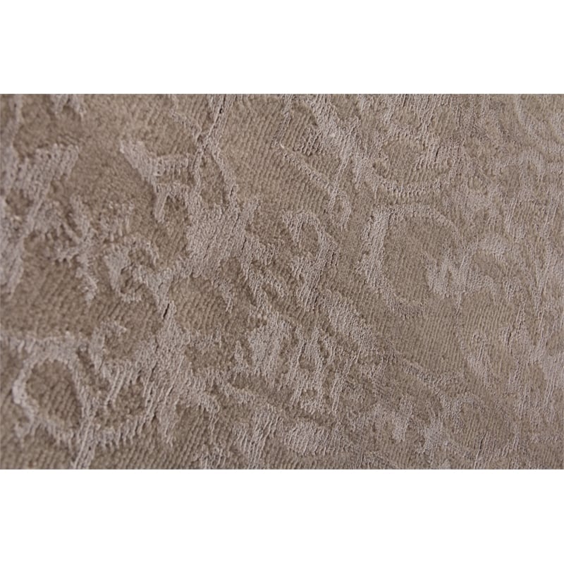Fine Bamboo Hand-Knotted Bamboo Silk Light Silver 9'x12' Area Rug