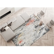 Floor Art Hand-Knotted Bamboo Silk Silver/Gray/Coffee 4'x6' Area Rug