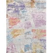 Floor Art Hand-Knotted Bamboo Silk Ivory/Blue/Gold/Lavender 10'x14' Area Rug