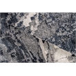Floor Art Hand-Knotted Bamboo Silk Silvery/Dark Gray 4'x6' Area Rug