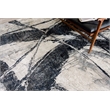 Floor Art Hand-Knotted Bamboo Silk Silvery/Dark Gray 8'x10' Area Rug
