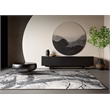 Floor Art Hand-Knotted Bamboo Silk Silvery/Dark Gray 8'x10' Area Rug