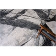 Floor Art Hand-Knotted Bamboo Silk Silvery/Dark Gray 9'x12' Area Rug