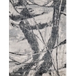 Floor Art Hand-Knotted Bamboo Silk Silvery/Dark Gray 9'x12' Area Rug
