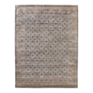 Fine Khotan Hand-Knotted Bamboo Silk Camel/Ivory 12'x15' Area Rug